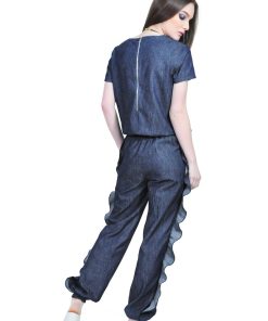 Salopeta denim cu maneca scurta, RVL