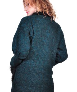 Cardigan de dama, turcoaz