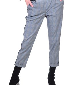 Pantalon 3/4 de dama, gri-bleu