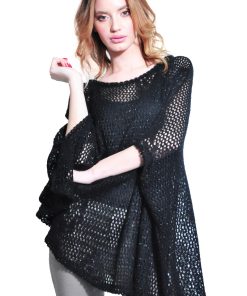 Bluza asimetrica de dama, negru