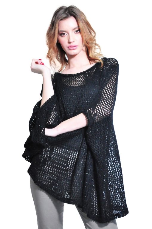 Bluza asimetrica de dama, negru