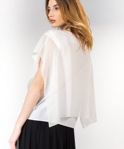 Bluza alba de dama cu volane, RVL