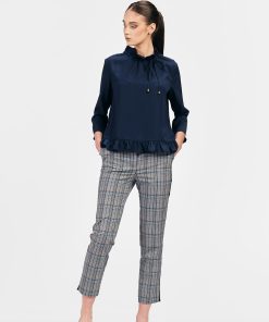 Pantalon dama RVL - gri /albastru