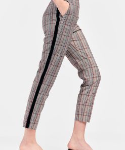 Pantalon dama RVL - gri/rosu