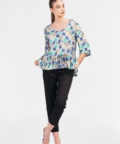 Bluza dama RVL - alb/vernil