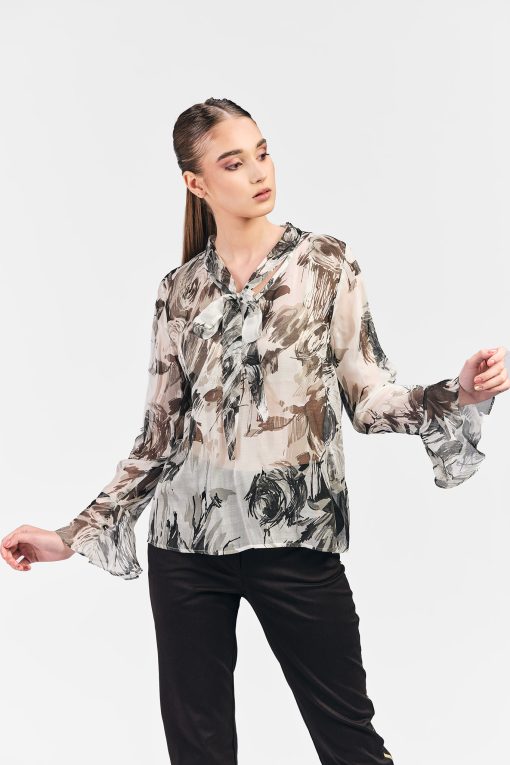 Bluza dama RVL - imprimeu flori