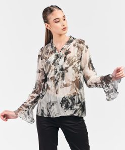 Bluza dama RVL - imprimeu flori