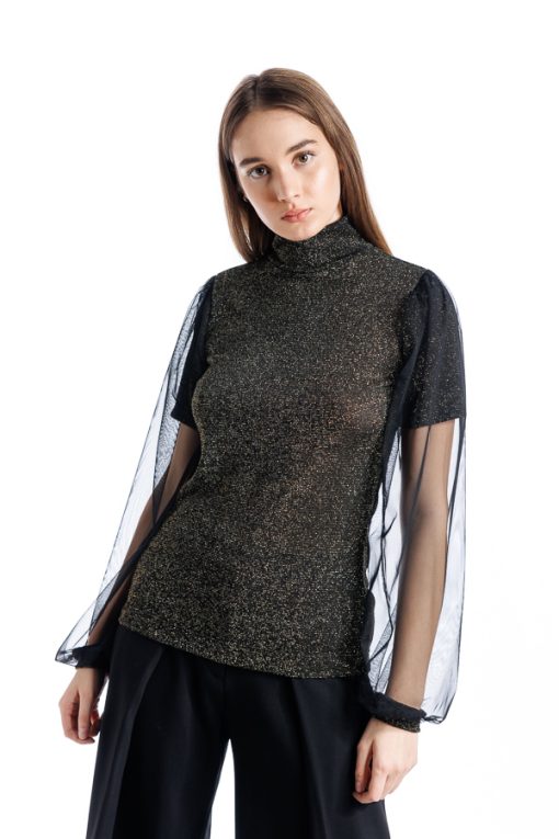 Bluza lurex negru RVL