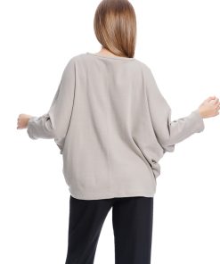 Bluza oversize cu buzunar din paiete RVL