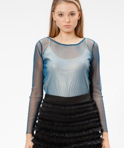 Top din tulle bleumarin RVL