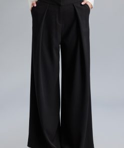 Pantalon negru, cu pliu RVL