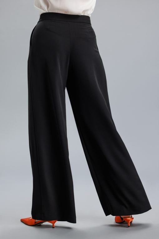 Pantalon negru, cu pliu RVL