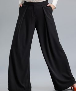 Pantalon negru, cu pliu RVL