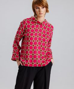 Bluza magenta cu guler RVL