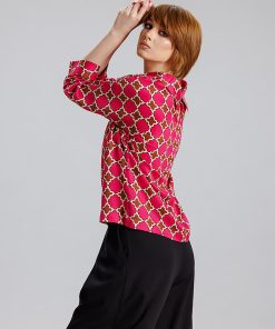 Bluza magenta cu guler RVL