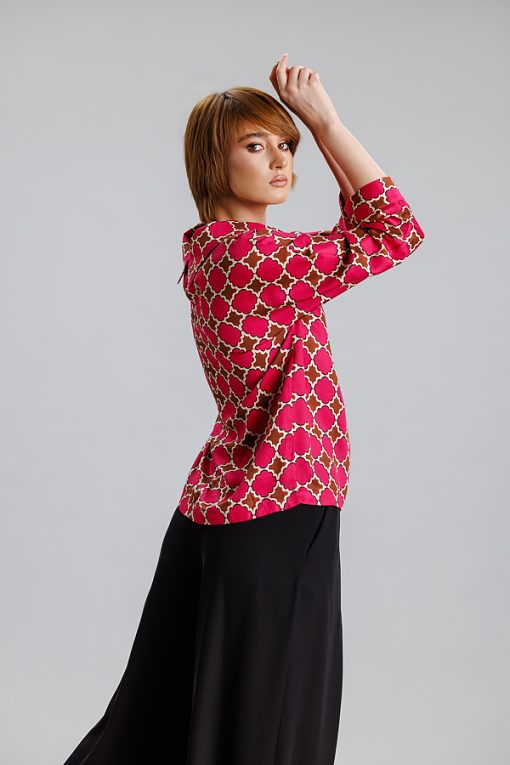 Bluza magenta cu guler RVL