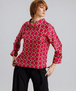 Bluza magenta cu guler RVL