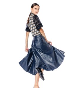 Bluza gri lurex, cu maneci din tulle RVL