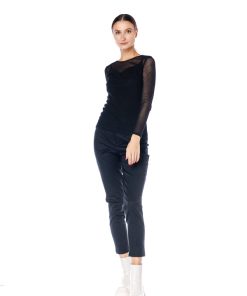 Top din tulle negru RVL