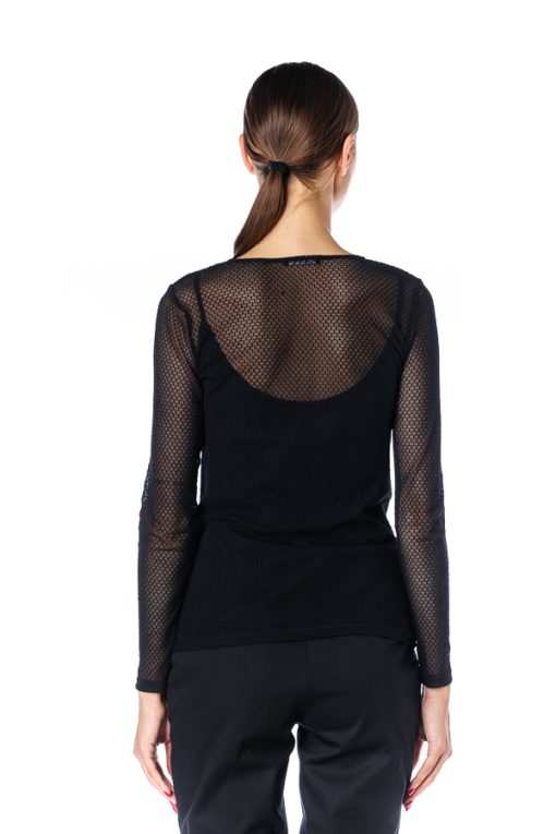 Top din tulle negru RVL