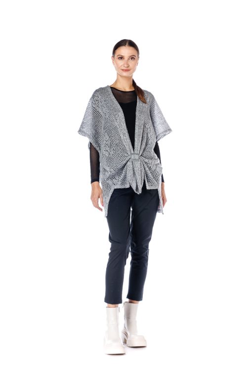 Cardigan gri, cu catarama RVL