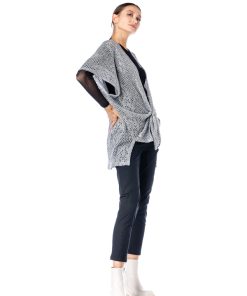 Cardigan gri, cu catarama RVL