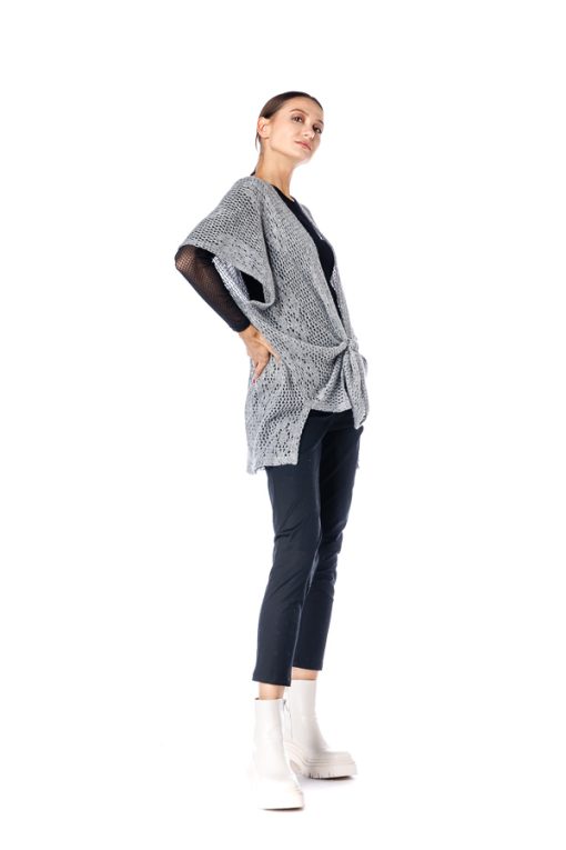 Cardigan gri, cu catarama RVL