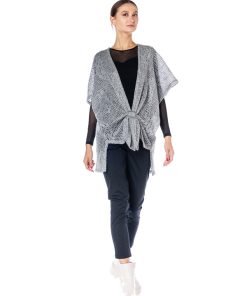 Cardigan gri, cu catarama RVL