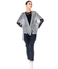 Cardigan gri, cu catarama RVL