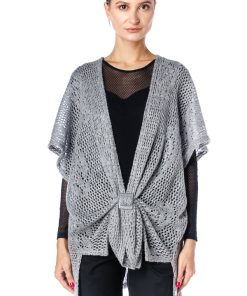 Cardigan gri, cu catarama RVL