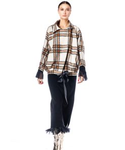 Jacheta oversize, bej carouri RVL