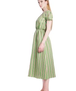 Rochie in verde dungi