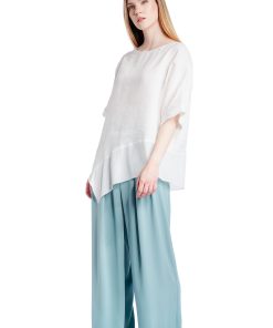 Bluza alba oversize din in RVL