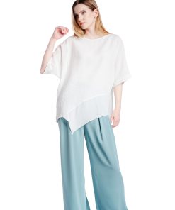 Bluza alba oversize din in RVL