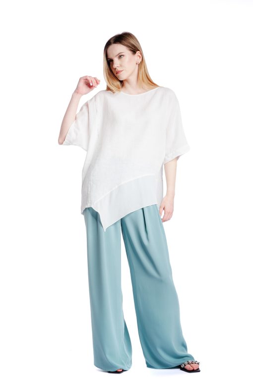 Bluza alba oversize din in RVL