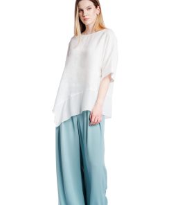 Bluza alba oversize din in RVL