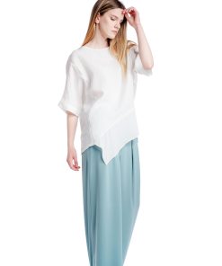 Bluza alba oversize din in RVL