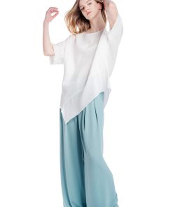 Bluza alba oversize din in RVL