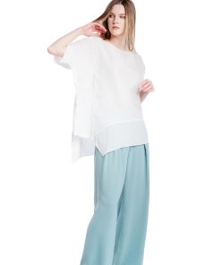 Bluza alba oversize din in RVL