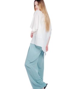 Bluza alba oversize din in RVL