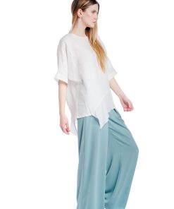 Bluza alba oversize din in RVL