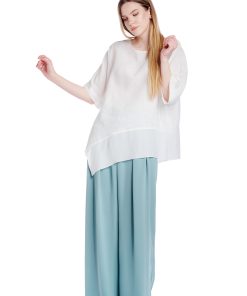 Bluza alba oversize din in RVL