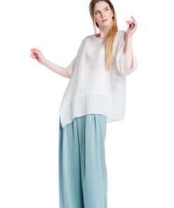 Bluza alba oversize din in RVL